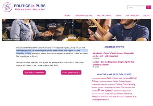 Politics in pubs